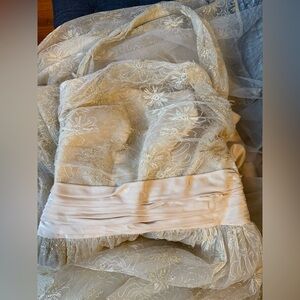 1950’s gold tulle halter prom dress